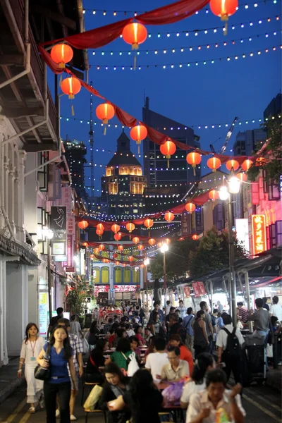Calle del mercado en la ciudad de China — Foto de Stock