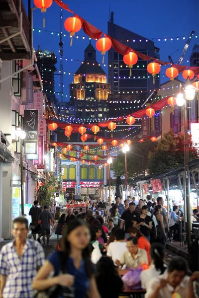 Mercado rua na china cidade — Fotografia de Stock