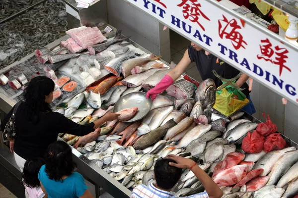 Mercado de peixe na pequena cidade da Índia — Fotografia de Stock