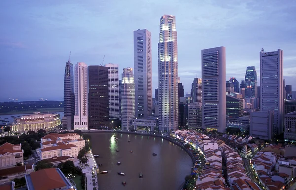 Vista aérea de la ciudad de Singapur —  Fotos de Stock