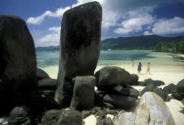 Ocean Indyjski Seszele La Digue Beach — Zdjęcie stockowe