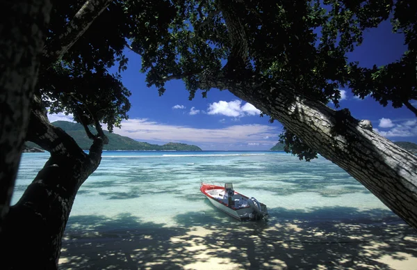 Beach on the coast if the Island Mahe — Stock Photo, Image