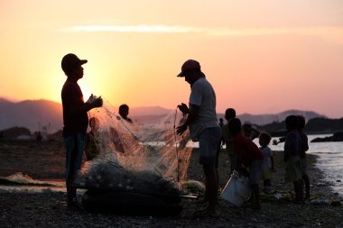 Balıkçılar sahil ve plaj