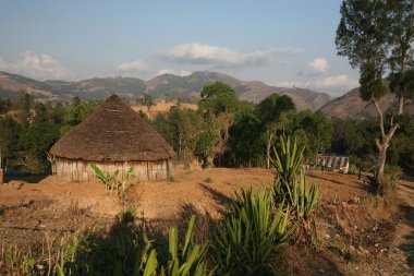 Traditioal evleri ile manzara