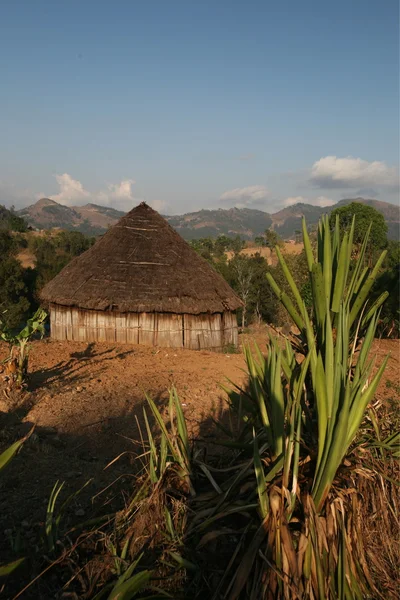 Landschaft mit traditionellen Häusern — Stockfoto