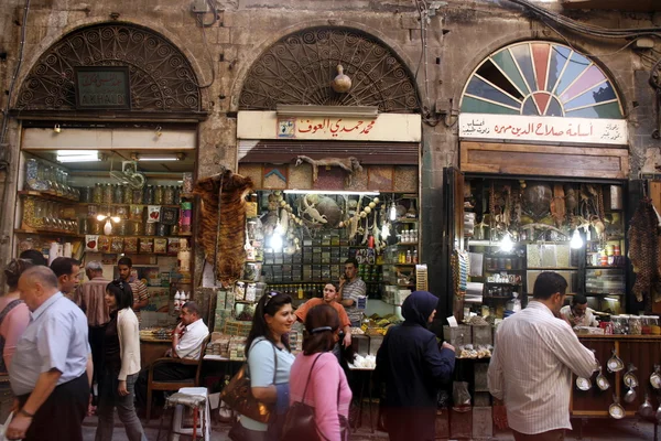 Shops in the market or souq — Stock Photo, Image