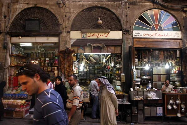 Shops in the market or souq — Stock Photo, Image