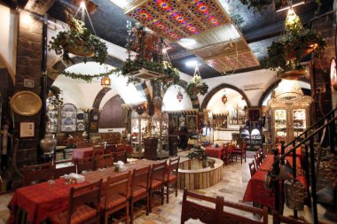 Orta Doğu Suriye Damaskus eski şehir Restoran