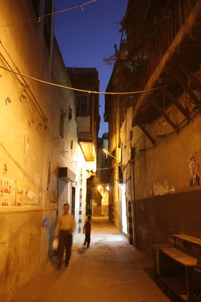 La gente su strada di Damasco — Foto Stock