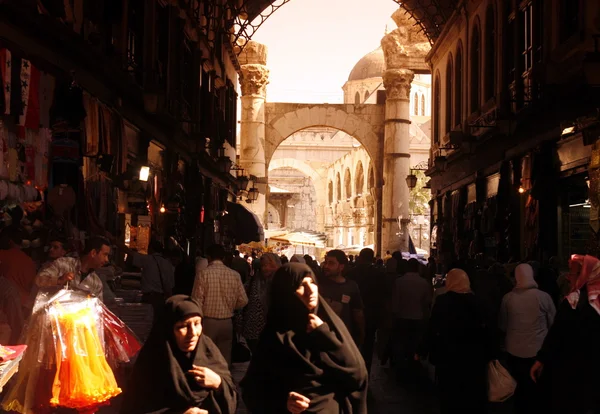 La gente su strada di Damasco — Foto Stock