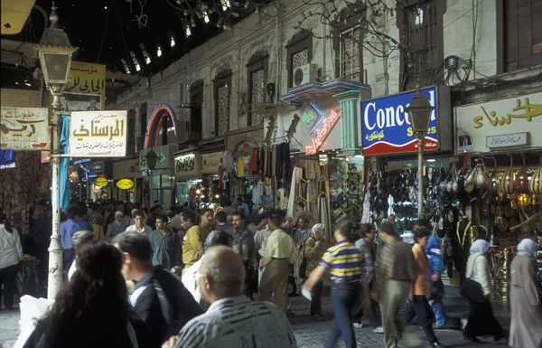 Trh Súq Střední východ Sýrie Damaskus staré město — Stock fotografie