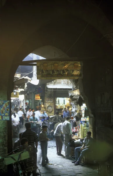 MÉDIO ORIENTE SÍRIA DAMASKUS VELHO NO MERCADO SOUQ — Fotografia de Stock