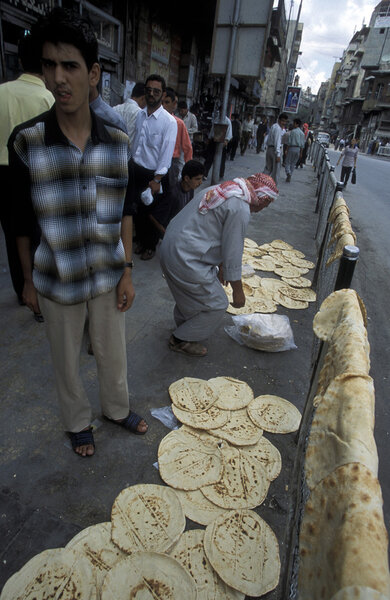 customers at market in Aleppo