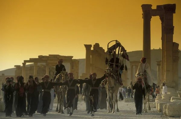 Střední východ Sýrie Palmyra lidí — Stock fotografie