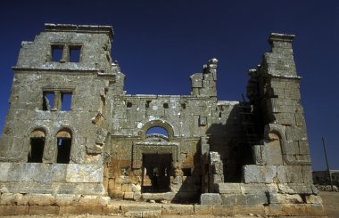 Ruins of the Basilica Qalb Lozeh clipart