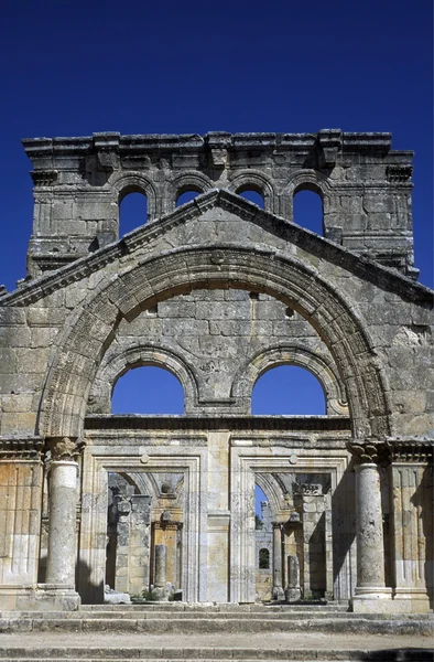 Rovine della Basilica di Deir Samaan — Foto Stock