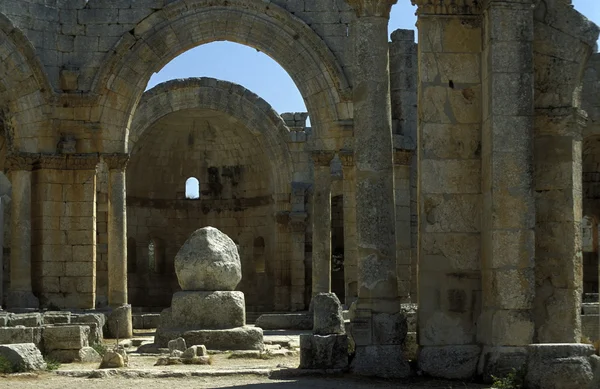Orta Doğu Suriye Aleppo Deir Samaan St Simeon — Stok fotoğraf