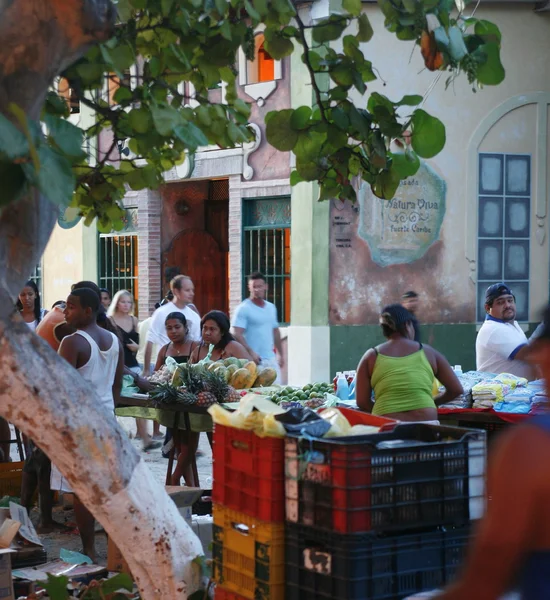 Ринок у селищі на острові Гран Роке — стокове фото