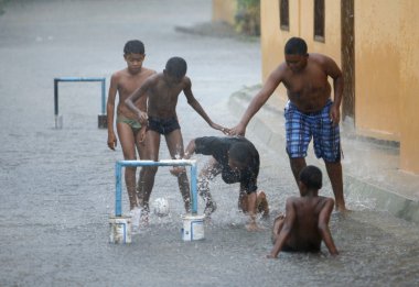 Güney Amerika Venezuela Chuao yağmur futbol futbol