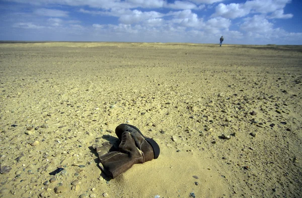 Landschap en natuur in de witte woestijn — Stockfoto