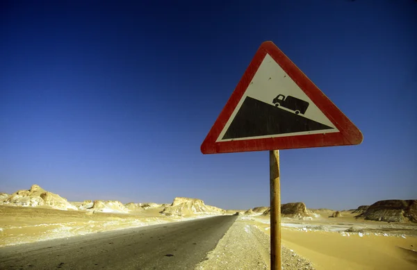 Paisagem e natureza no deserto branco no Egito — Fotografia de Stock