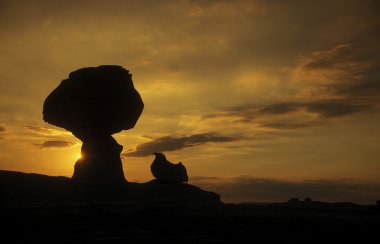 Farafra Köyü yakınındaki beyaz çöl