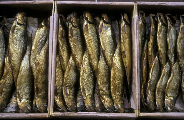 Pescado en el mercado en el casco antiguo —  Fotos de Stock