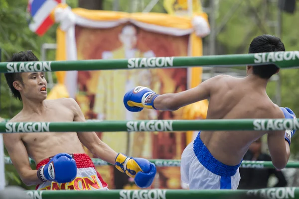 Тайский бокс на день рождения короля Пумипона — стоковое фото
