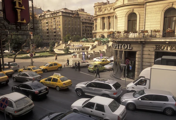 Silnice v hlavním městě Bukurešti — Stock fotografie
