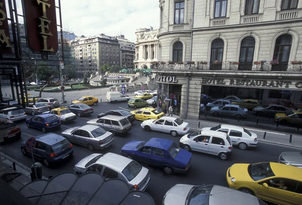 Strada nella città di Bucarest — Foto Stock