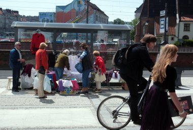 Wroclaw yeni şehir sokak hayatı