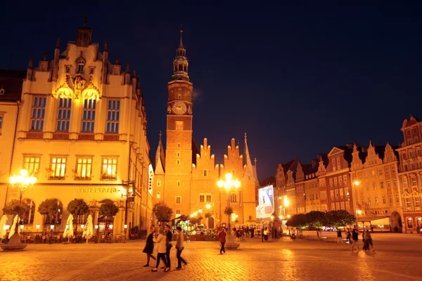 Praça Stary Rynek em Wroclaw — Fotografia de Stock