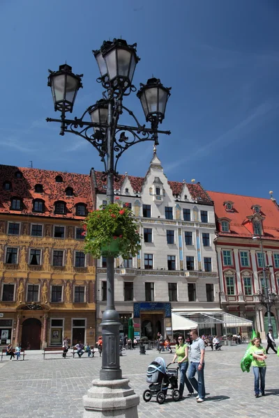 Plaza Stary Rynek en Wroclaw — Foto de Stock