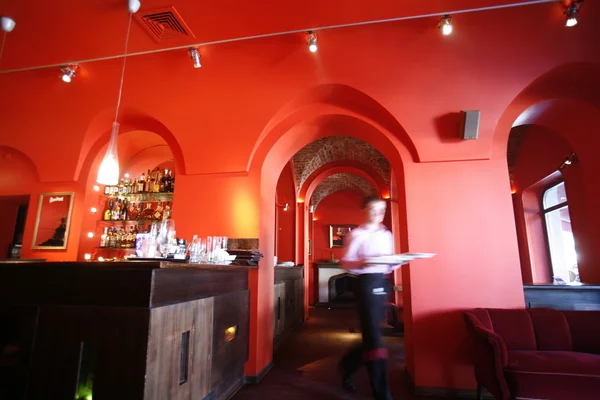 Interior of restaurant in the City of Warsaw — Stock Photo, Image