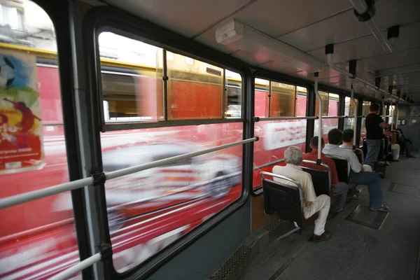 Interior del tren urbano — Foto de Stock