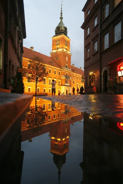Náměstí Plac Zamkowy v městě Varšava — Stock fotografie