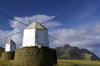 traditional wind mill in Portugal clipart