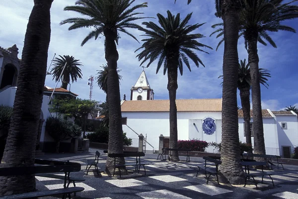 Iglesia en la ciudad en la isla de Porto Santo — Foto de Stock