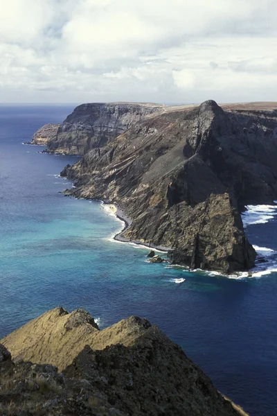 Küste auf der Insel von porto santo — Stockfoto