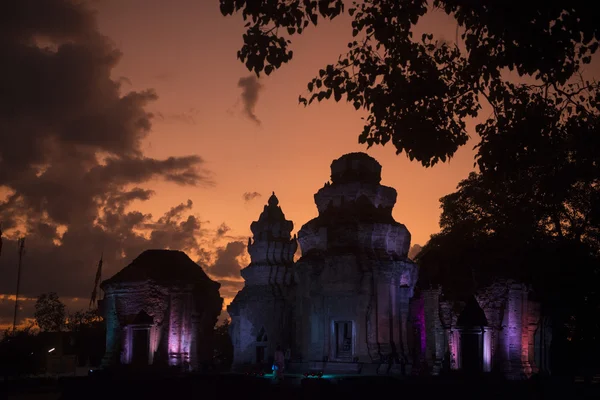 Espectáculo de luz en el templo de Prasat Sikhoraphum —  Fotos de Stock