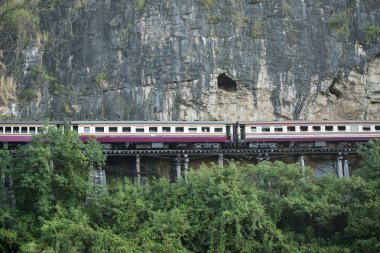 Tren demiryolu köprüsünde rides