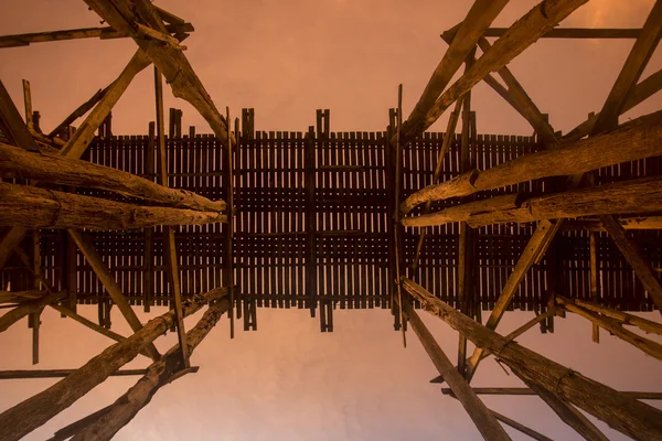 Pont en bois Wang Kka en Thaïlande — Photo