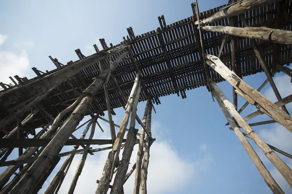 Wang Kka Wooden Bridge in Thailand — Stock Photo, Image