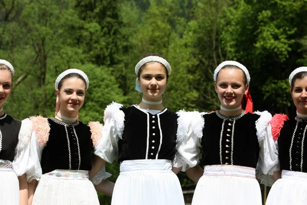 Festival folklorique traditionnel dans la ville de Cerveny Klastor — Photo