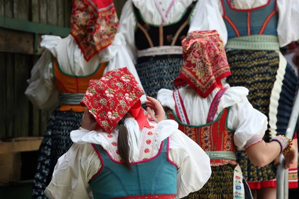 Traditional Folk Festival in the town of Cerveny Klastor — Stock Photo, Image