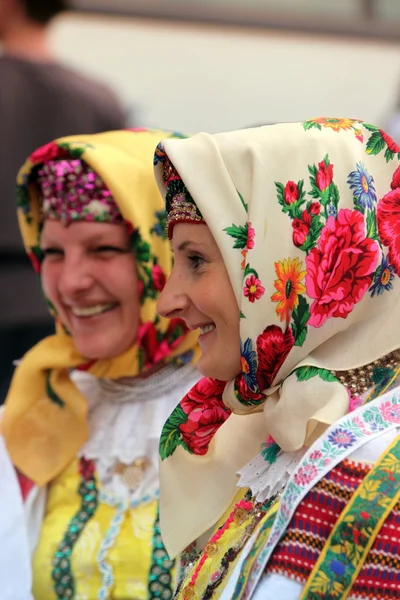 Traditional Folk Festival in the town of Cerveny Klastor — Stock Photo, Image