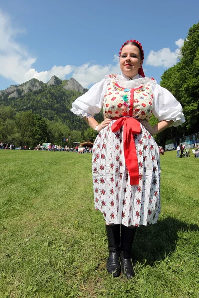 Традиційні фольклорний фестиваль в містечку Cerveny-Klastor — стокове фото
