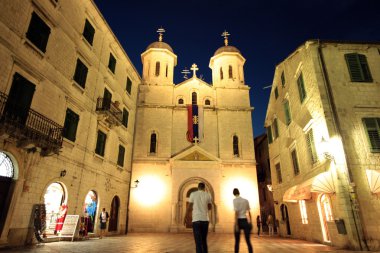 Kotor koyunda şehrin Kotor eski şehir