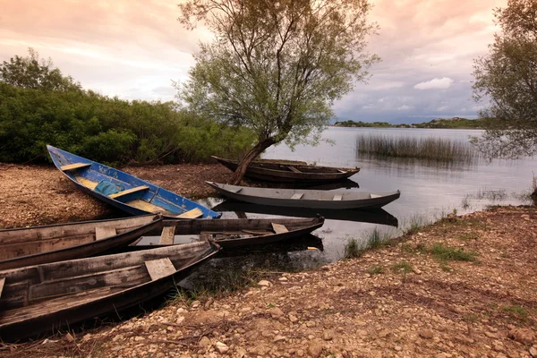 シュコダル Jezero 湖の西端 — ストック写真