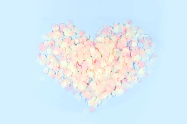Holiday Romantic Gentle Abstract Background Design Pink Confetti Shape Hearts — Foto de Stock